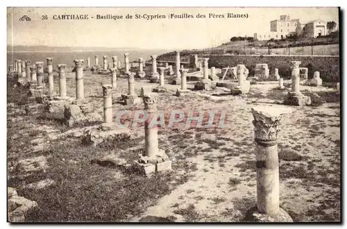 Tunisie CArthage Ansichtskarte AK Basilique de St Cyprien (fouilles des peres blancs)