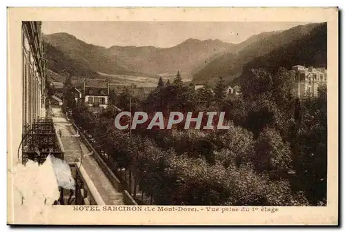 Cartes postales Le Mont Dore Hotel Sarciron Vue prise du 1er etage