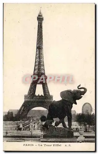 Paris Ansichtskarte AK Tour Eiffel Elephant