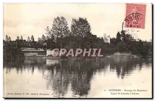 Auxerre- Barrage du Batardeau Ligne de Laroche a Nevers - Ansichtskarte AK