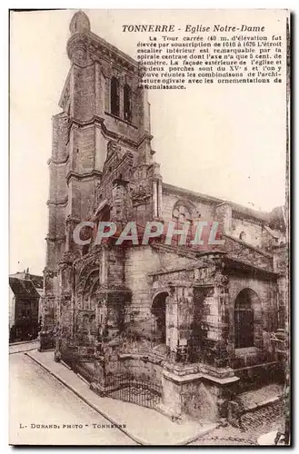 Tonnerre - Eglise Notre Dame - Cartes postales