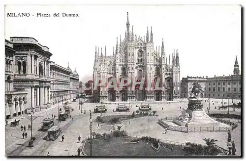 Italie - Italy - Milan - Milano - Piazza del Duomo - Ansichtskarte AK