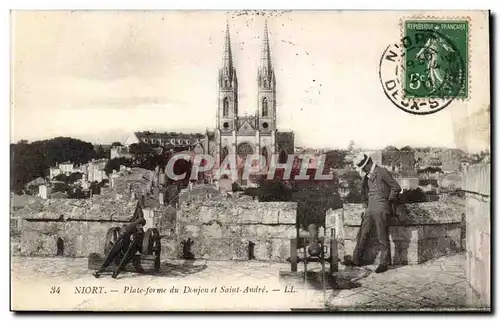 Niort - Plate forme du Donjon et Saint Andre - Cartes postales