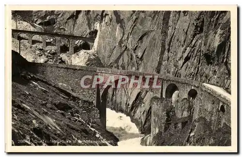 Suisse - Schweiz - Die Teufelsbruecke und Schoeffenenbahn -Cartes postales