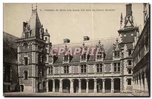 Blois - Le Chateau Aile Louis XII Tour Du Grand Escalier- Ansichtskarte AK