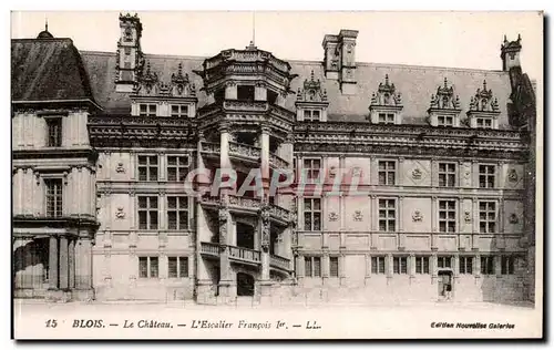 Blois Cartes postales Le chateau l&#39escalier Francois 1er