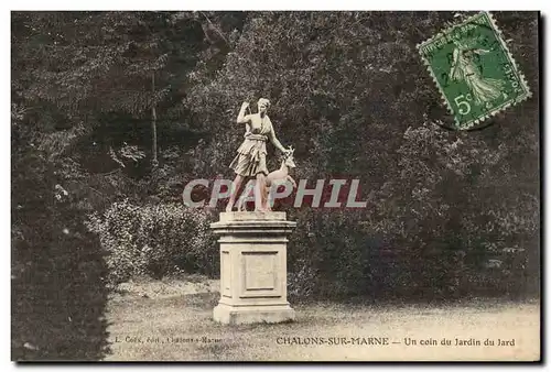 Chalons sur marne Ansichtskarte AK Un coin du jardin du Jard