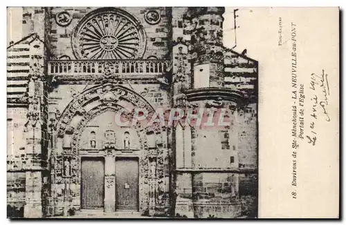 Ansichtskarte AK Environs de Sainte Menehould La Neuville au pont Portail de l&#39eglise