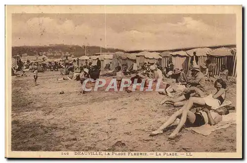 Deauville Cartes postales La plage fleurie La plage