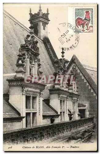 Cartes postales Chateau de Blois Aile Francois 1er Fenetres