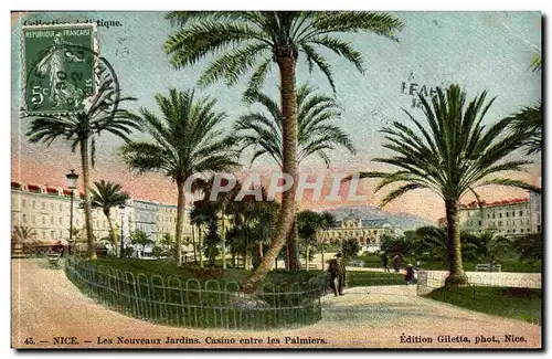 Nice - Jardins des Palmiers et le Casino - Ansichtskarte AK