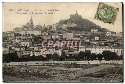 Le Puy - Panorama - Cathedrale et le Rocher Corneille - Cartes postales