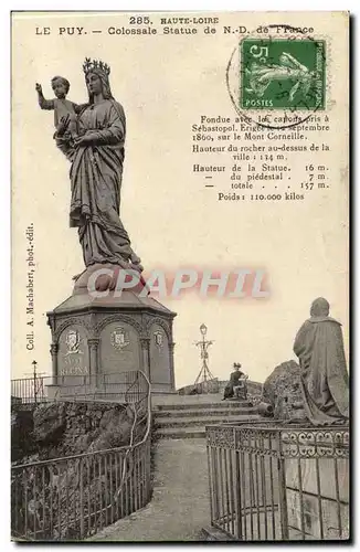 Le Puy Cartes postales Colossale statue de ND de France