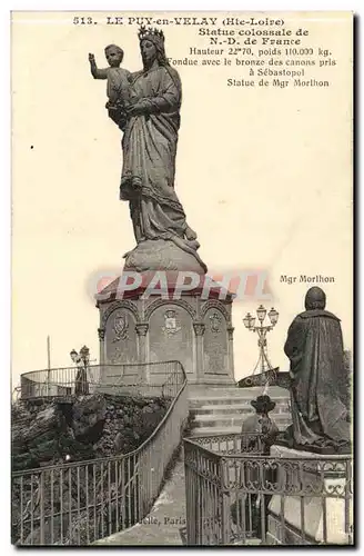 Le Puy en VElay Cartes postales Statue colossale de ND de France