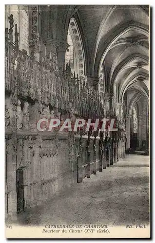 Cathedrale de Chartres Ansichtskarte AK Pourtour du choeur