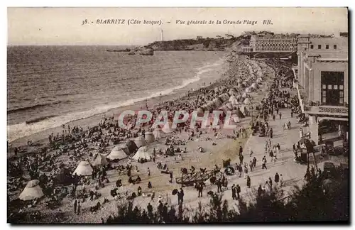 Biarritz Ansichtskarte AK Vue generale de la grande plage