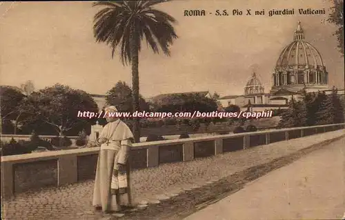 Italie Italia Roma Cartes postales SS Pio X nei giardini Vaticani