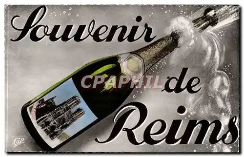 Ansichtskarte AK Souvenir de Reims (champagne)