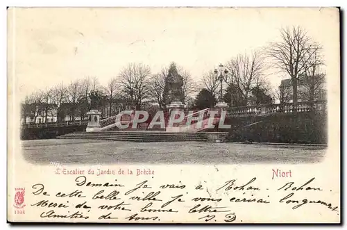 Niort Cartes postales L&#39escalier du jardin de la Breche