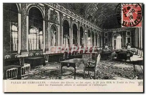 Palais de Versailles Ansichtskarte AK Galerie des Glaces ou fut signe le 28 juin 1919 le traite de VErsailles ent