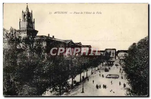 Avignon Cartes postales Place de l&#39hotel de ville