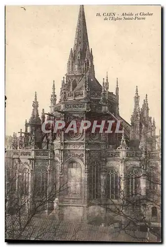 Caen Cartes postales Abside et clocher de l&#39eglise Saint Pierre