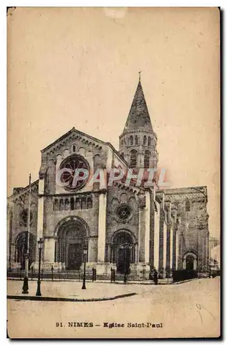 Nimes Ansichtskarte AK Eglise Saint Paul