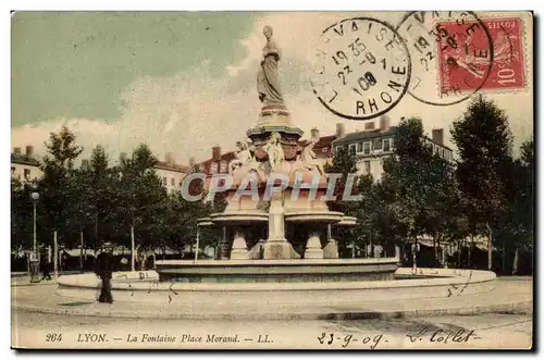 Lyon Ansichtskarte AK Fontaine Place Morand