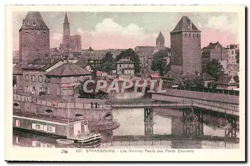 strasbourg Ansichtskarte AK Les vieilles tours aux ponts couverts