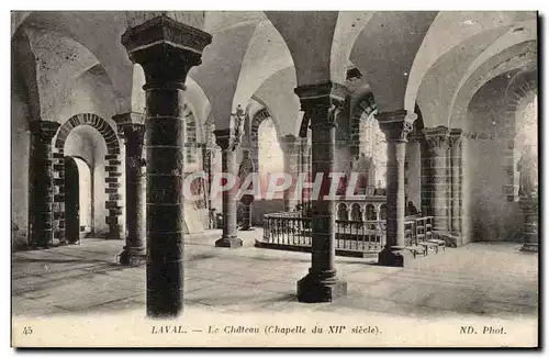 Laval Cartes postales Le chateau (chapelle du 12eme)