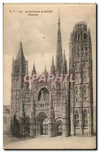 Cartes postales Cathedrale de Rouen Ensemble