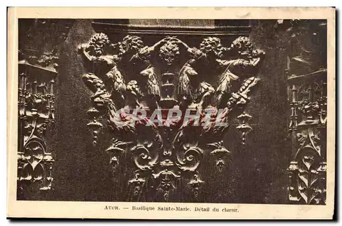Cartes postales Auch Basilique Sainte marie Detail du choeur