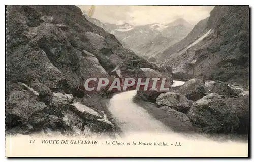 Cartes postales Gavarnie Route La chaos et la fausse breche