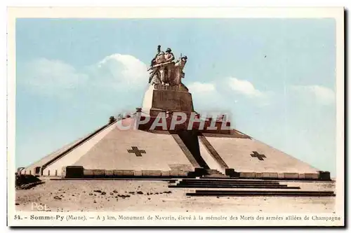 Ansichtskarte AK Somme Py A km monument de Navarin a la memoire des morts des armees alliees de Champagne