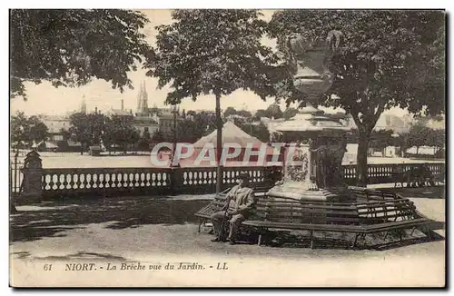 Niort - La Breche vue du Jardin - Ansichtskarte AK