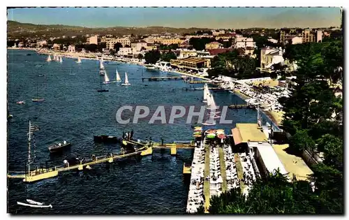 Juan les Pins - Vue Generae de la Plage Ansichtskarte AK