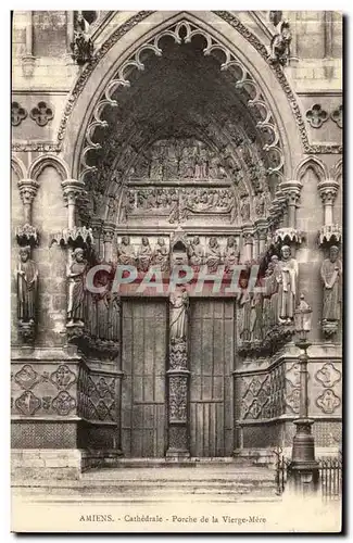 Amiens - La Cathedrale - Porche de la Vierge Mere- Ansichtskarte AK