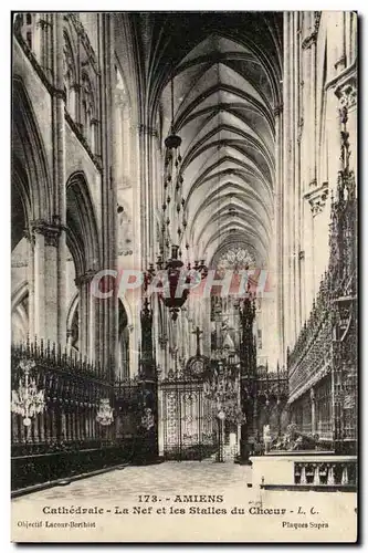 Amiens - La Cathedrale - Le Nef et les Stalles du choeur - Ansichtskarte AK