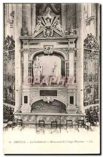 Amiens - La Cathedrale - Monument de l'Ange Pleureur - Angel - Cartes postales