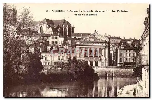 Verdun - Avant la Grande Guerre - Le theatre et la Cathedrale - Cartes postales
