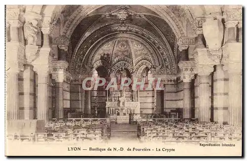 Lyon - Basilique de Notre Dame de Fourviere La Crypte - Ansichtskarte AK