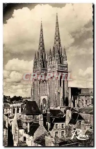 Quimper Cartes postales La cathedrale vue du Mont Frugy