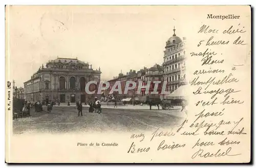 Montpellier Cartes postales place de la Comedie