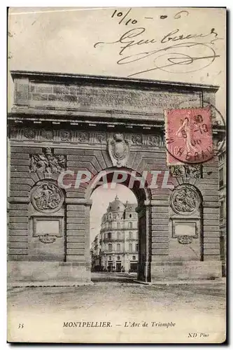 Montpellier Cartes postales L'arc de triomphe