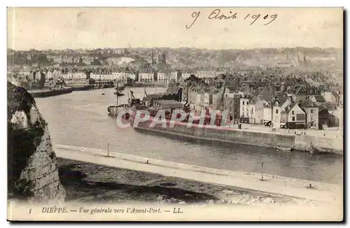 Dieppe Cartes postales Vue generale vers l&#39avant port