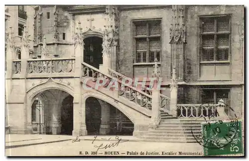 Rouen Ansichtskarte AK palais de Justice Escalier monumental