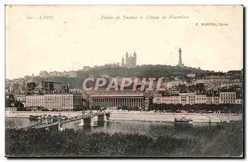 Lyon Ansichtskarte AK palais de justice et coteau de Fourviere