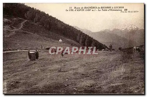 Bagneres de Bigorre Cartes postales Le col d&#39Aspin la table d&#39orientation