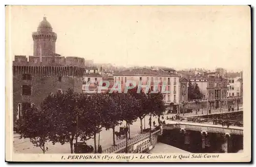 Perpignan Ansichtskarte AK Le CAstillet et le quai sAdi CArnot