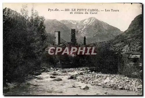 Le petit Carol Cartes postales les deux tours et la riviere du CArol